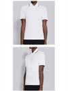 Classic Pique Stripe Short Sleeve Polo Shirt White - THOM BROWNE - BALAAN 5