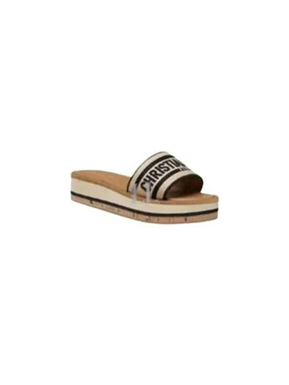 Dioriviera Dway Platform Slide Slippers Natural Black - DIOR - BALAAN 2