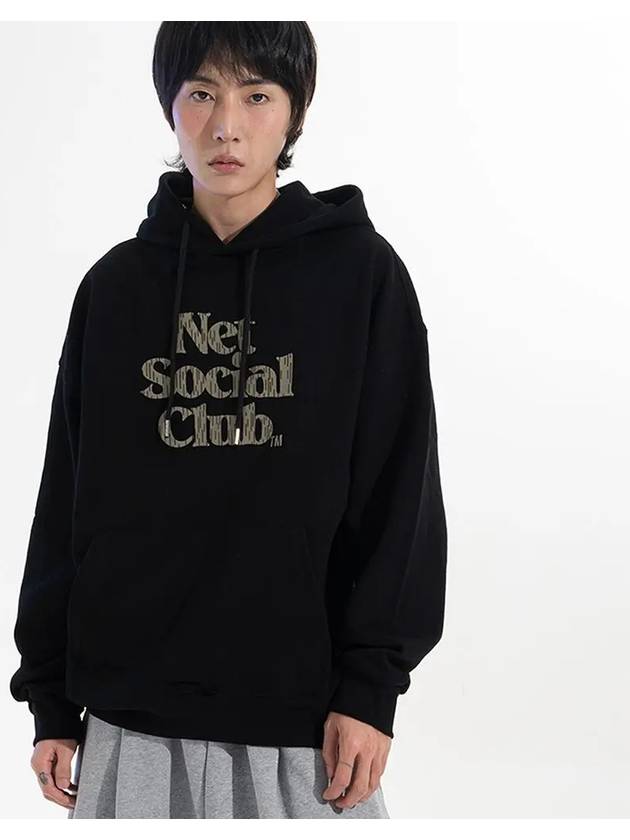 RAIN CAMO HOOD BLACK - NET SOCIAL CLUB - BALAAN 4