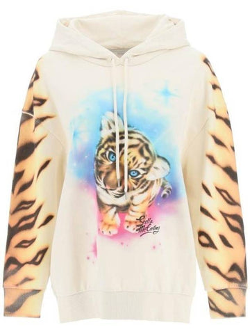 tiger print hooded top beige - STELLA MCCARTNEY - BALAAN 1