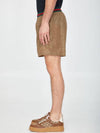 GG jacquard swim shorts brown - GUCCI - BALAAN.