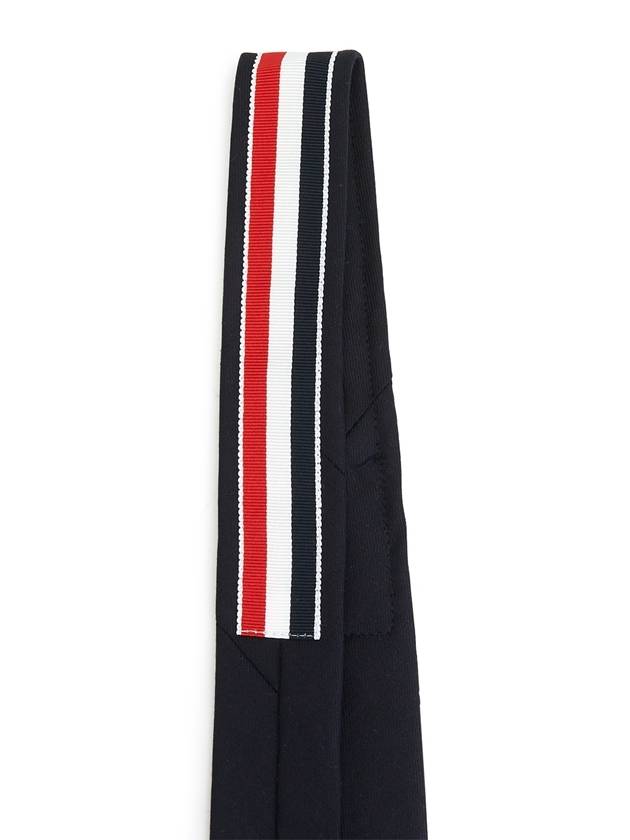 Three Stripes Classic RWB Selvedge Super 120 Count Wool Tie Navy - THOM BROWNE - BALAAN 7