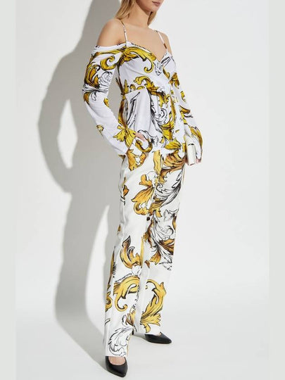 Versace Jeans Couture Patterned Trousers, Women's, White - VERSACE - BALAAN 2