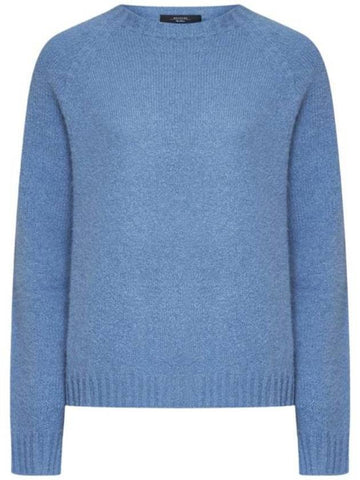 Giacchi Alpaca Cotton Knit Top Blue - WEEKEND MAX MARA - BALAAN 1