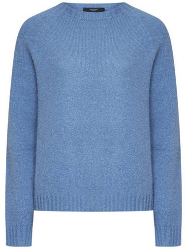 Giacchi Alpaca Cotton Knit Top Blue - WEEKEND MAX MARA - BALAAN 1