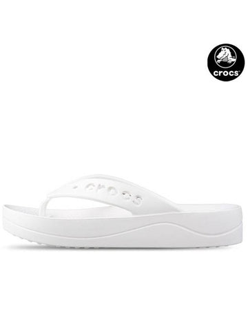 Baya Platform High Heel Flip Flops White - CROCS - BALAAN 1