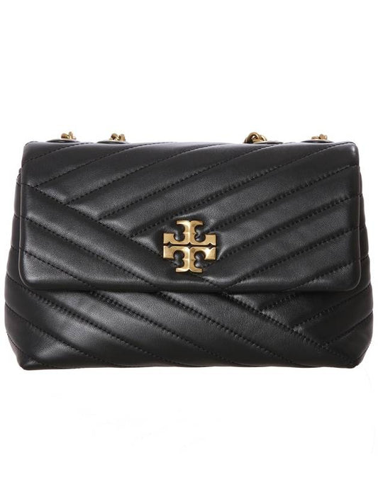 Kira Chevron Convertible Strap Small Shoulder Bag Black - TORY BURCH - BALAAN 2