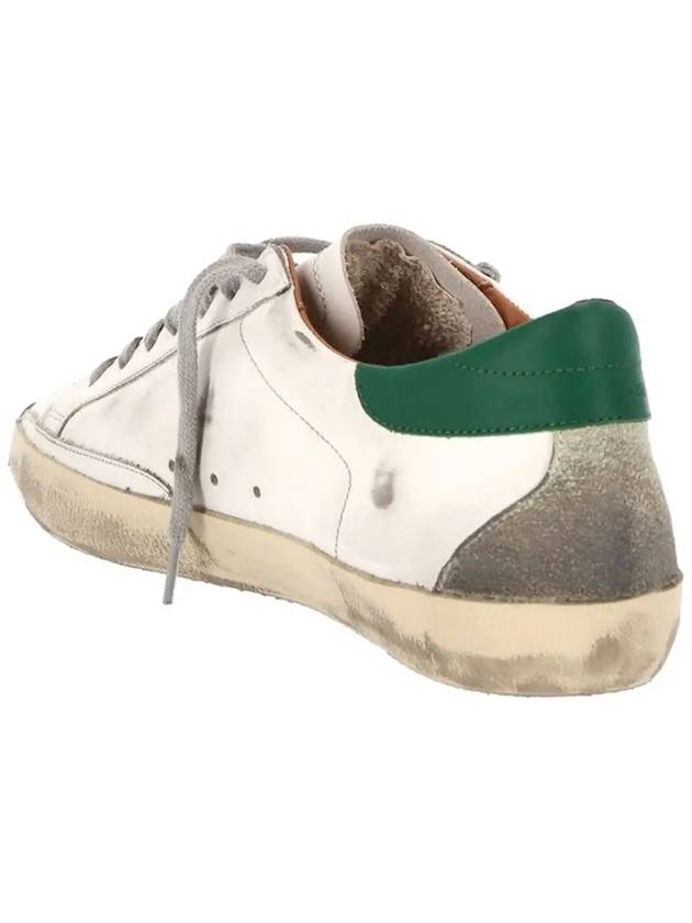 Superstar Suede Low Top Sneakers Green White - GOLDEN GOOSE - BALAAN 5