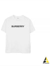 Logo Print Cotton Short Sleeve T-Shirt White - BURBERRY - BALAAN 2