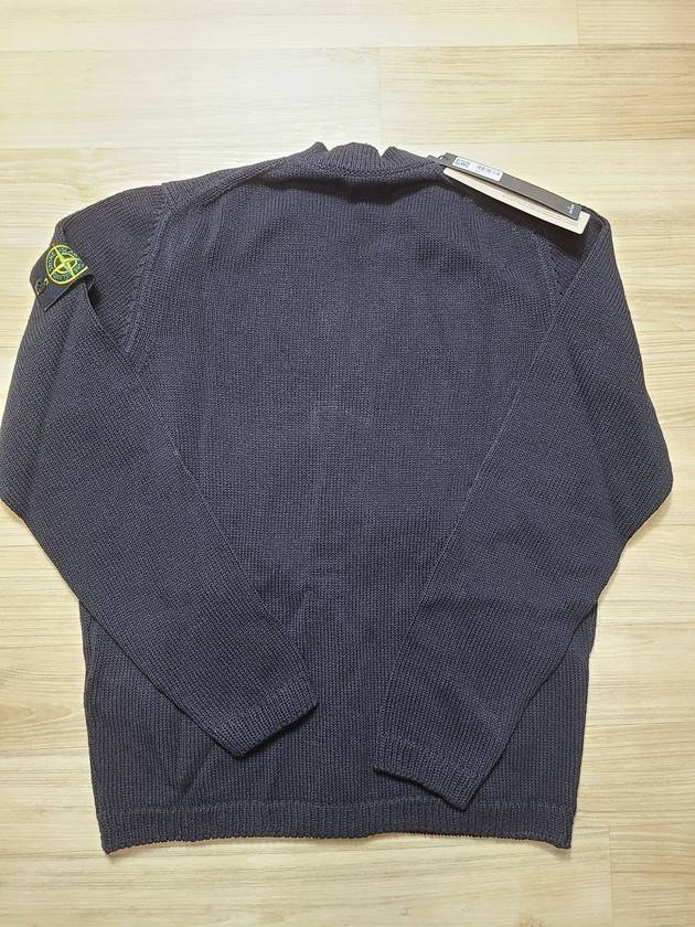 Wappen V Neck Cotton Knit Cardigan Navy - STONE ISLAND - BALAAN 10