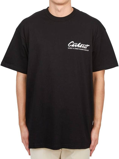 Logo Print Short Sleeve T-Shirt Black - CARHARTT WIP - BALAAN 1