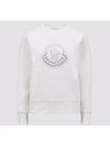 8G00040 899TR 033 Crystal Logo Off White Sweatshirt - MONCLER - BALAAN 2