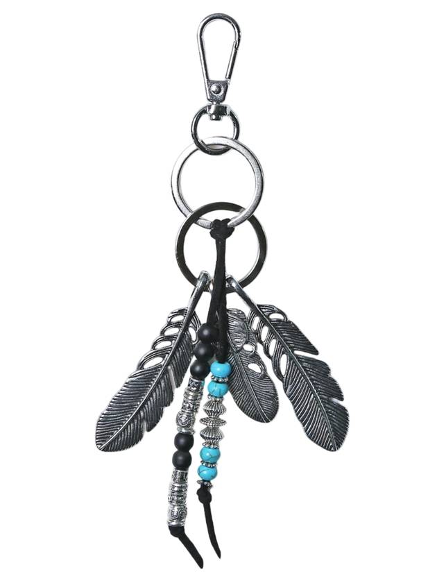 Navajo Feather Beads Key Holder Black - KND - BALAAN 1