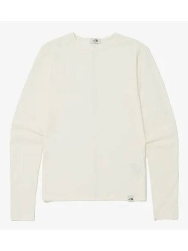 The North Face NT7TQ31J White Label Women s Beluka Wool Long Sleeve Round Tee - THE NORTH FACE - BALAAN 1