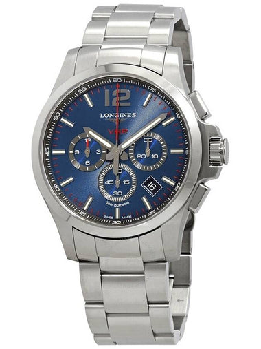 Longines Conquest V.H.P. Perpetual Chronograph Quartz Blue Dial Men's Watch L37274966 - LONGINES - BALAAN 1