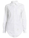 Diagonal Stripe Satin Weave Supima Oxford Shirt White - THOM BROWNE - BALAAN 2