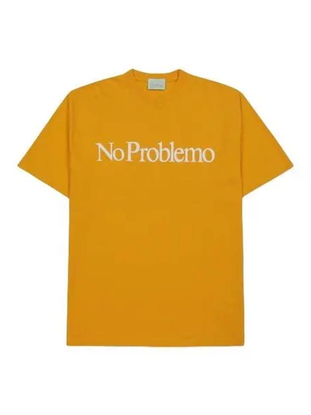 Aries No Problem Short Sleeve T Shirt Mustard - ARIES - BALAAN 1