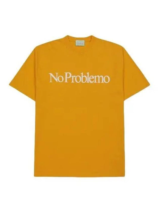 Aries No Problem Short Sleeve T Shirt Mustard - ARIES - BALAAN 1