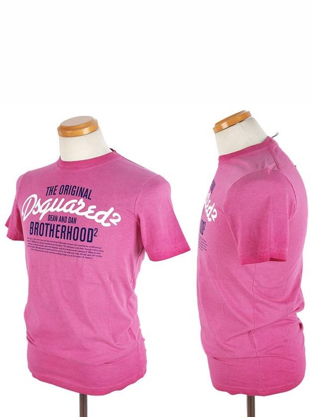 Logo Short Sleeve T-Shirt Pink - DSQUARED2 - BALAAN 3