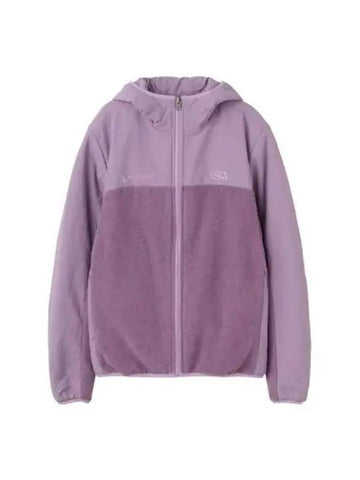 Polartec Reversible Zip Up Hoodie Melange Berry - SCULPTOR - BALAAN 1