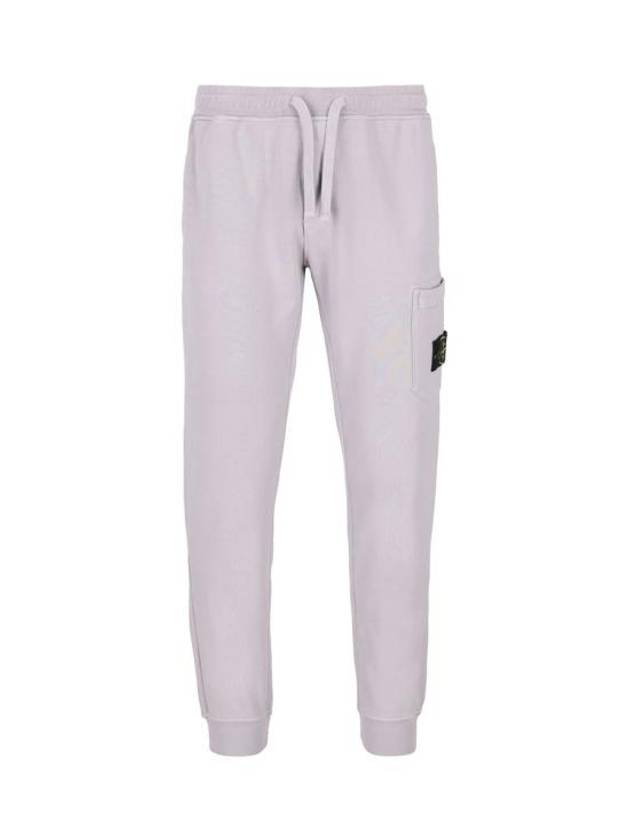 Compass Patch Cotton Jersey Track Pants Light Grey - STONE ISLAND - BALAAN 1