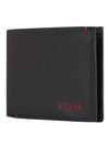 Leather Half Wallet Black - GUESS - BALAAN 1