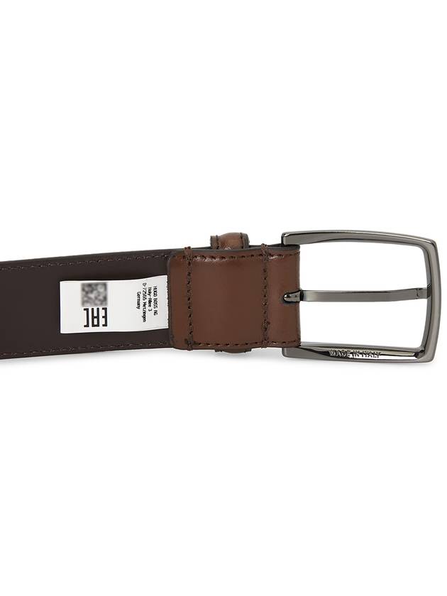 Logo Buckle Leather Belt Brown - HUGO BOSS - BALAAN 5