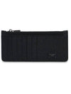 logo patch zipper card wallet black - DOLCE&GABBANA - BALAAN.