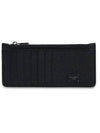 Logo Patch Zipper Card Wallet Black - DOLCE&GABBANA - BALAAN 1