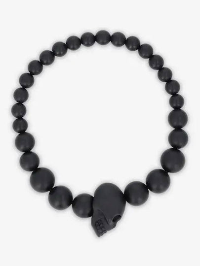 Skull Multibead Bracelet Black - ALEXANDER MCQUEEN - BALAAN 2