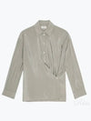 Dry Silk Straight Collar Twist Shirt Light Misty Grey - LEMAIRE - BALAAN 2