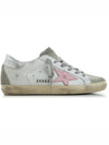 Women's Superstar Silver Heel Tab Pink Star Low Top Sneakers White - GOLDEN GOOSE - BALAAN 2