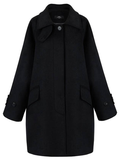 Mars wool hidden button half coat black MARS12BK - RAMUSTUDIO - BALAAN 2