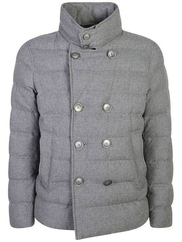 Easy cashmere mix double coat light gray - HERNO - BALAAN 1