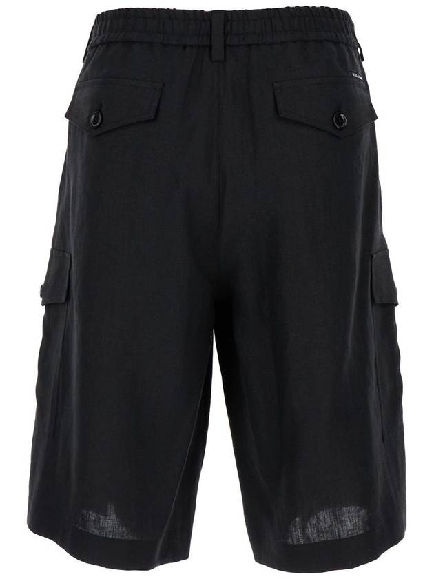 Linen Bermuda Shorts GV5TATGH253 - DOLCE&GABBANA - BALAAN 3