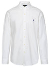 Embroidered Pony Logo Long Sleeve Shirt White - POLO RALPH LAUREN - BALAAN 1