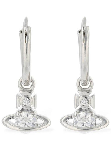 Nina Spark Crystal Hoop Earrings Silver - VIVIENNE WESTWOOD - BALAAN 1