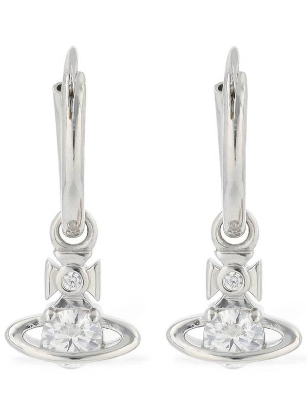 Nina Spark Crystal Hoop Earrings Silver - VIVIENNE WESTWOOD - BALAAN 1