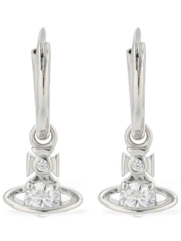 Nina Spark Crystal Hoop Earrings Silver - VIVIENNE WESTWOOD - BALAAN 1