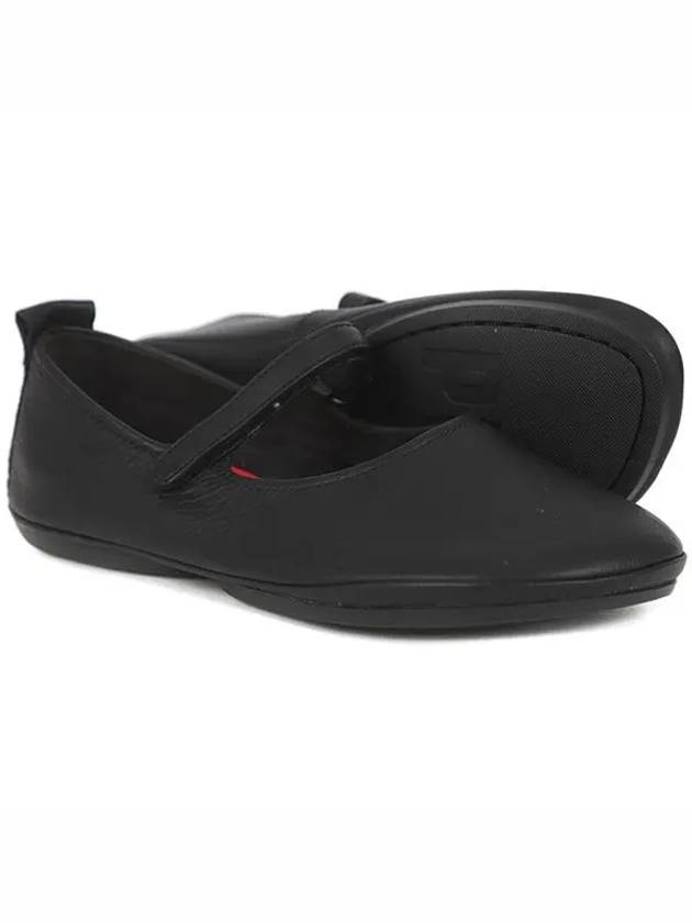 Right Leather Mary Jane Flat Shoes Black - CAMPER - BALAAN 3