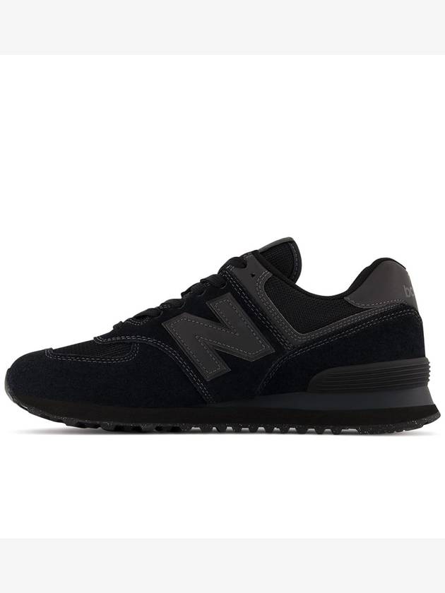 574 Logo Mesh Low Top Sneakers Triple Black - NEW BALANCE - BALAAN 4