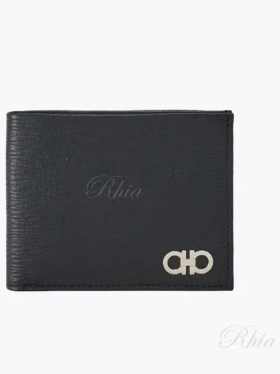 Gancini Half Wallet Black - SALVATORE FERRAGAMO - BALAAN 2