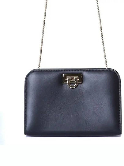 Diana Small Clutch Bag Black - SALVATORE FERRAGAMO - BALAAN 2