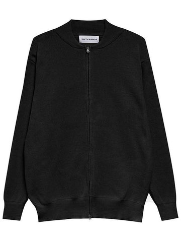 Twoway basic knit zipup_black - SMITH ARMOR - BALAAN 1