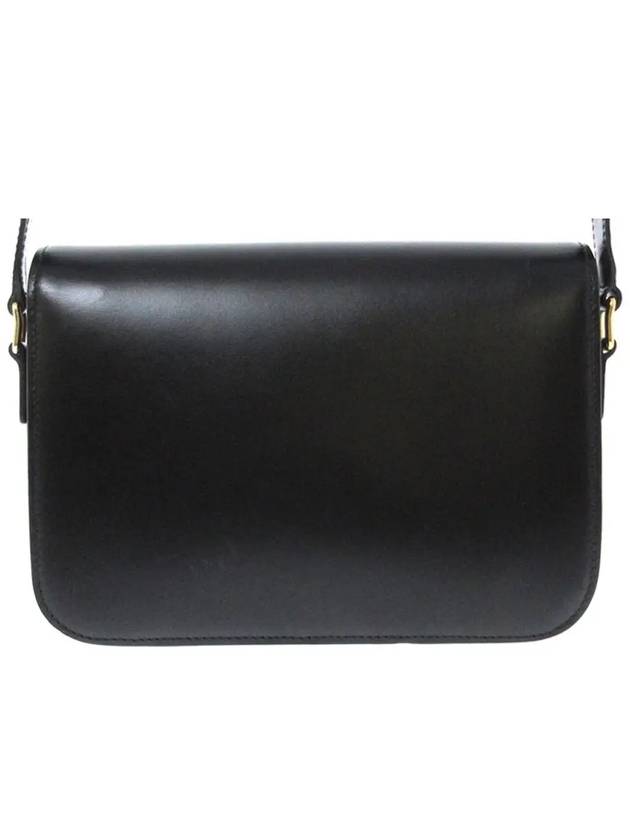 Classique Triomphe Shiny Calfskin Shoulder Bag Black - CELINE - BALAAN 4