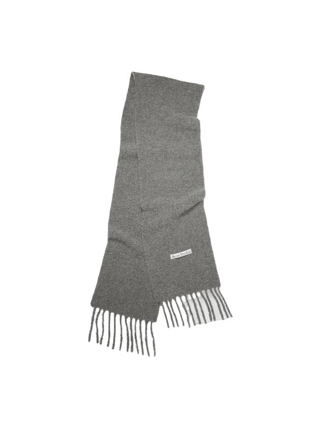 Alpaca Blend Boucle Muffler Grey - ACNE STUDIOS - BALAAN 1