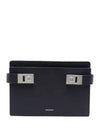 Gancini Buckle Pouch Bag Midnight Blue - SALVATORE FERRAGAMO - BALAAN 2