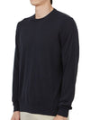 Men's Crew Neck Cotton Knit Top Navy - DRUMOHR - BALAAN 3