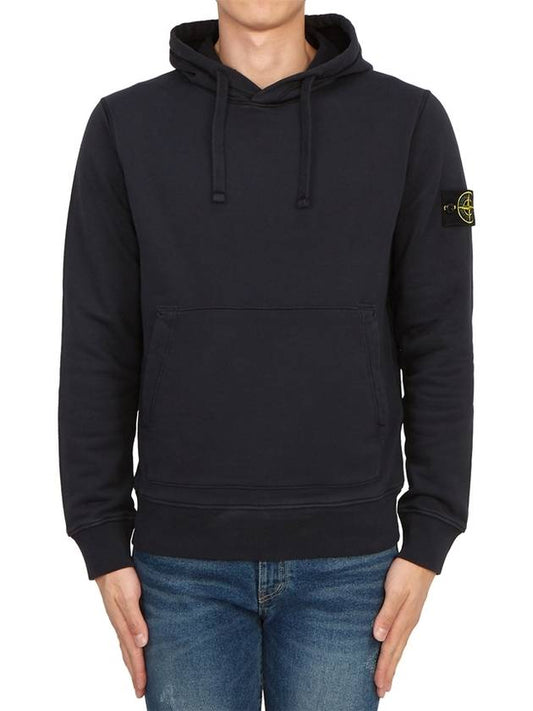 Signature Logo Patch Hoodie Navy - STONE ISLAND - BALAAN 2