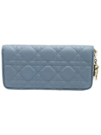 Women s Long Wallet Dior Christian S0007ONMJ M81B Cloud Blue Cannage Lady Voyageur Sheepskin - DIOR - BALAAN 2